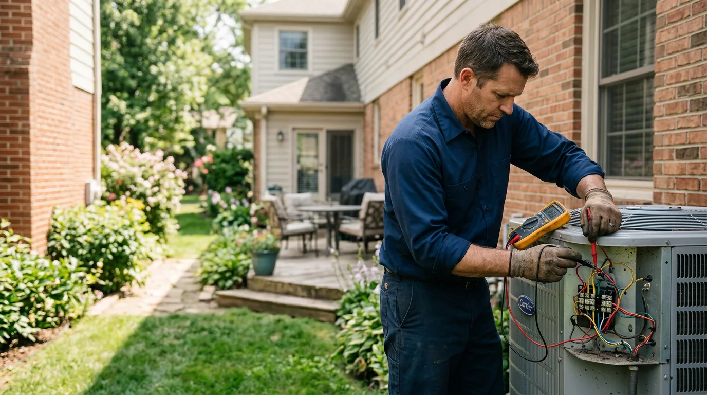 HVAC technician working near Rocky Mount, VA